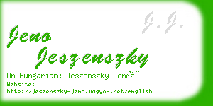 jeno jeszenszky business card